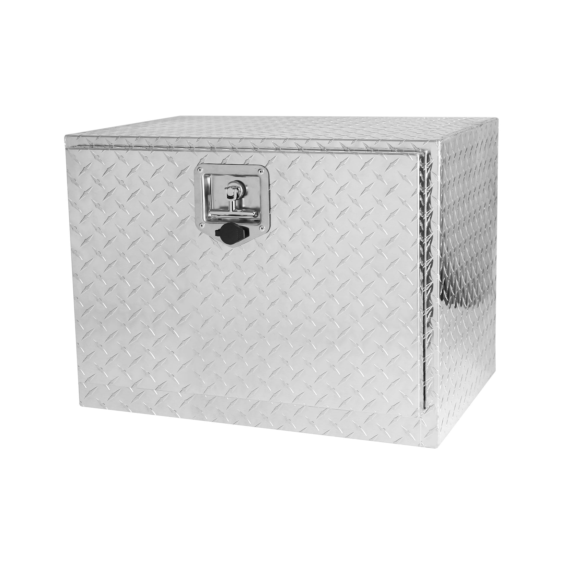 24 Inch Aluminum Stripes Plated Tool Box Pick Up Truck silver-aluminum