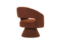 Swivel Accent Chair Armchair, Round Barrel Chair In Fabric For Living Room Bedroom,Brown Teddy Brown Faux Fur