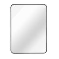 Black 22x30 INCH Metal Rectangle Barhroom mirror black-classic-mdf+glass-aluminium alloy