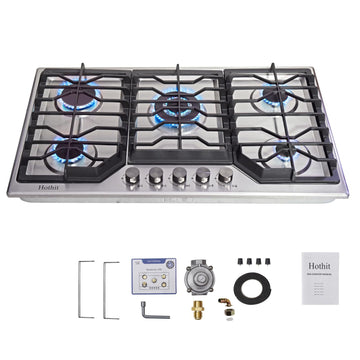 Aht34In10S Hothit 5 Burners 34 Inch Gas Cooktop,