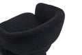 Swivel Accent Chair Armchair, Round Barrel Chair In Fabric For Living Room Bedroom,Black Teddy Black Foam Faux Fur