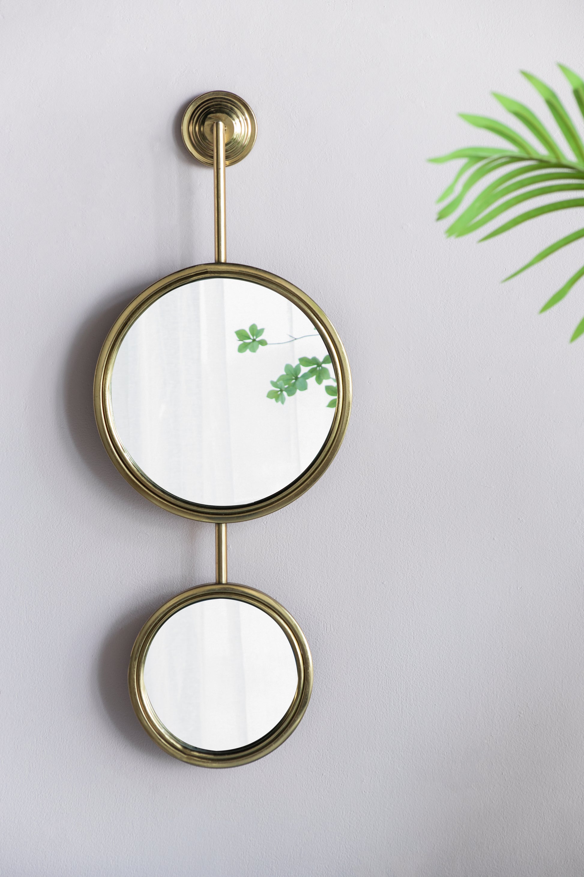 2 Circle Mirrors for Wall Decor, Unique