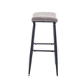 Bar Stools Set Of 2 Armless Counter Low Bar Stools Without Back Modern Linen Fabric Breakfast Stools With Metal Leg And Footrest,Coffee Coffee Kitchen Foam Dry Clean Modern Bar Stools Foam Linen