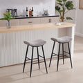 Counter Height Bar Stool Set Of 2 For Dining Room Kitchen Counter Island, Linen Fabric Upholstered Breakfast Stools With Footrest,Coffee Coffee Kitchen Foam Dry Clean Modern Bar Stools Foam Linen