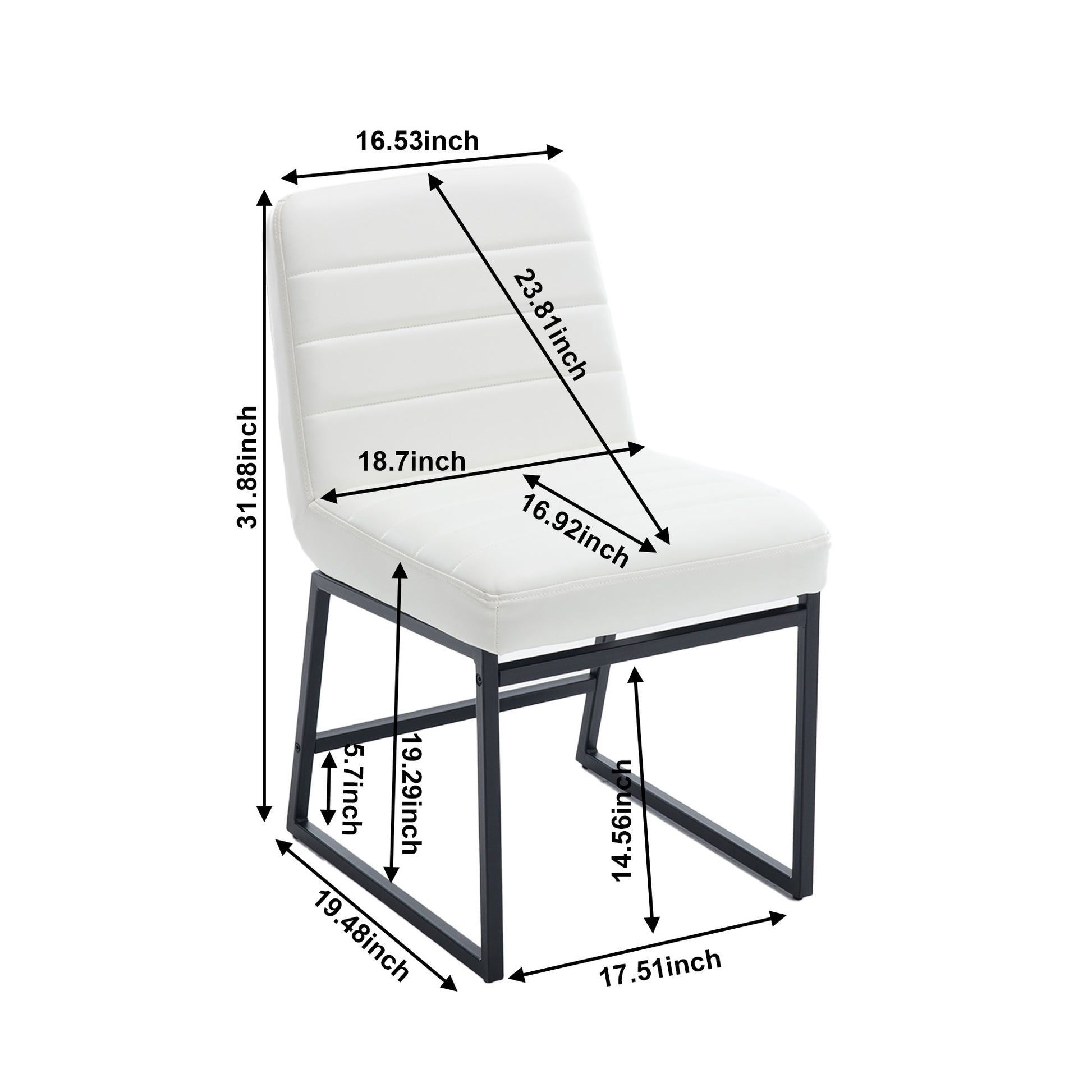 Upholstered Leather Dining Chairs Set Of 2 With Metal Legs, Mid Century Modern Leisure Chairs For Kitchen Living Room Dining Room Bistro Coffee Shop,Cream Cream Dining Room Foam Dry Clean Modern Dining Chairs Foam Pu Leather
