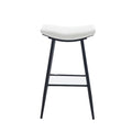 Counter Height Bar Stool Set Of 2 For Dining Room Kitchen Counter Island, Pu Upholstered Breakfast Stools With Footrest,Cream Cream Kitchen Foam Dry Clean Modern Bar Stools Foam Pu Leather