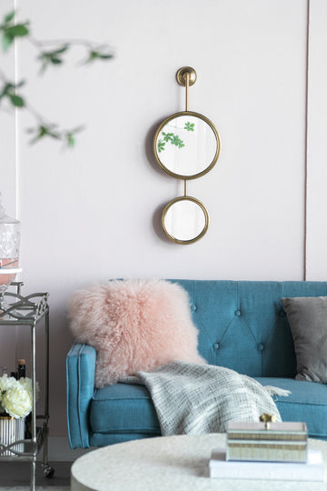 2 Circle Mirrors for Wall Decor, Unique