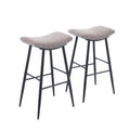 Counter Height Bar Stool Set Of 2 For Dining Room Kitchen Counter Island, Linen Fabric Upholstered Breakfast Stools With Footrest,Coffee Coffee Kitchen Foam Dry Clean Modern Bar Stools Foam Linen