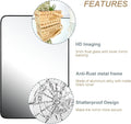 Black 24x36 INCH Metal Rectangle Barhroom mirror black-classic-mdf+glass-aluminium alloy