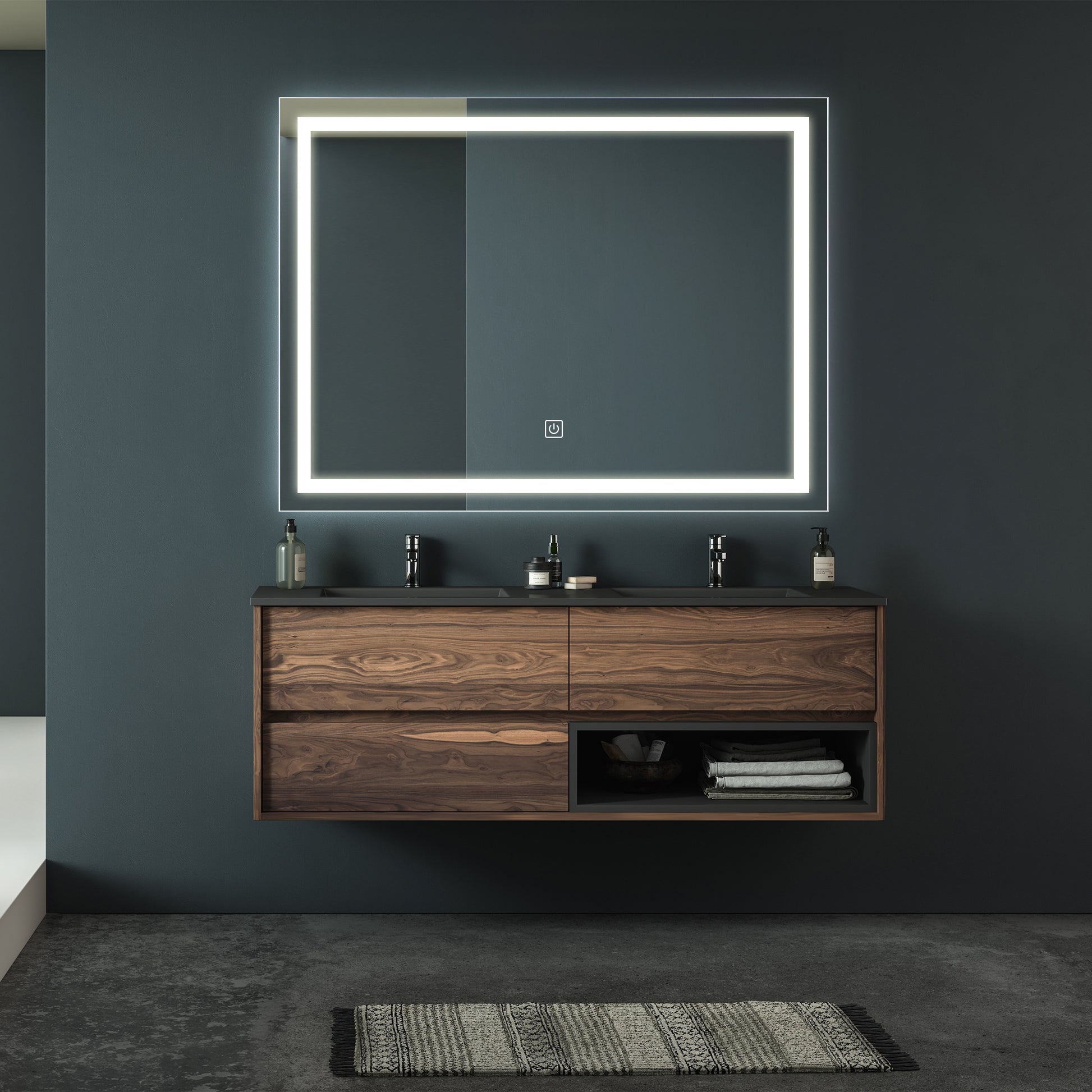 40X32 inch Bathroom Led Classy Vanity Mirror with High silver-glass