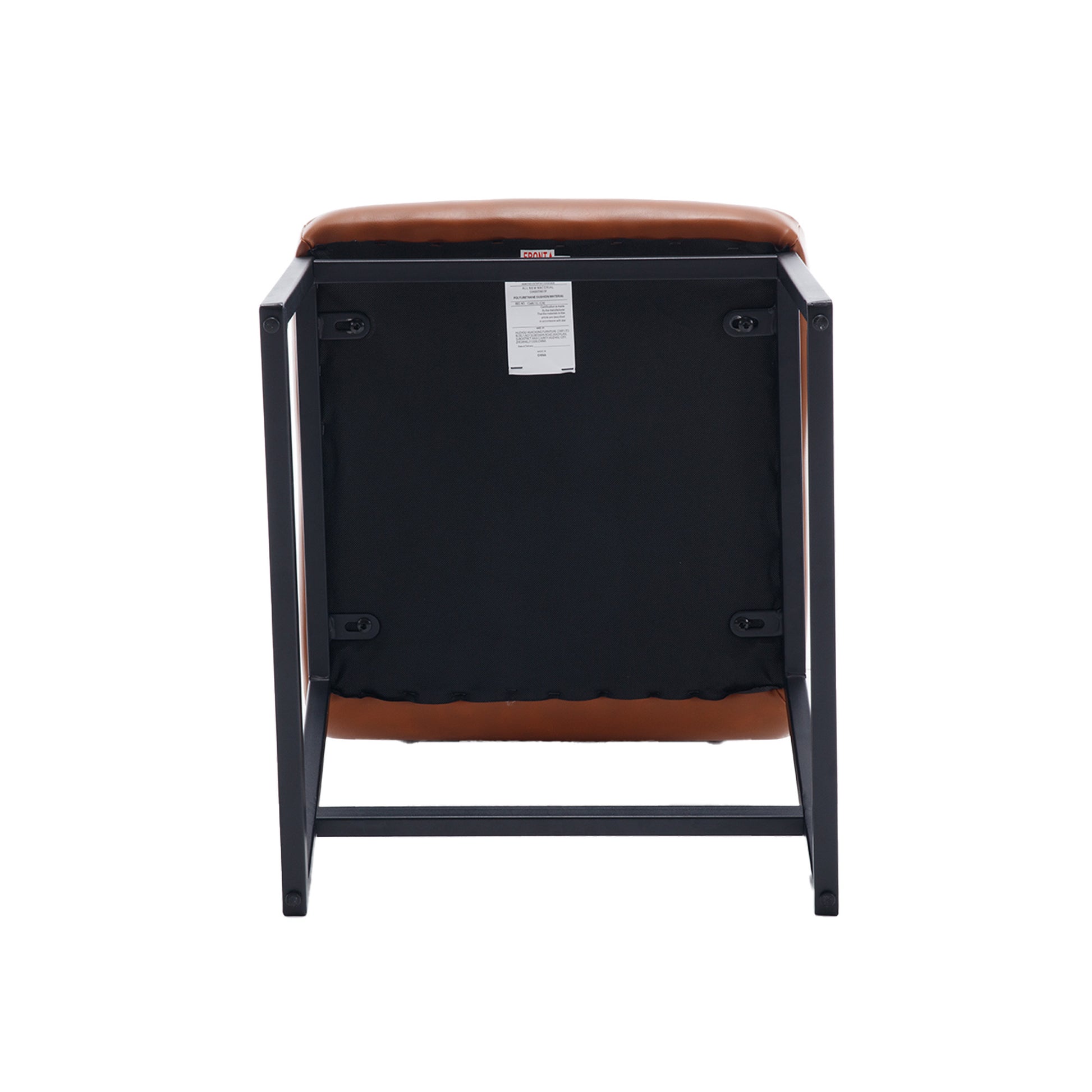 Upholstered Leather Dining Chairs Set Of 2 With Metal Legs, Mid Century Modern Leisure Chairs For Kitchen Living Room Dining Room Bistro Coffee Shop,Brown Brown Dining Room Foam Dry Clean Modern Dining Chairs Foam Pu Leather