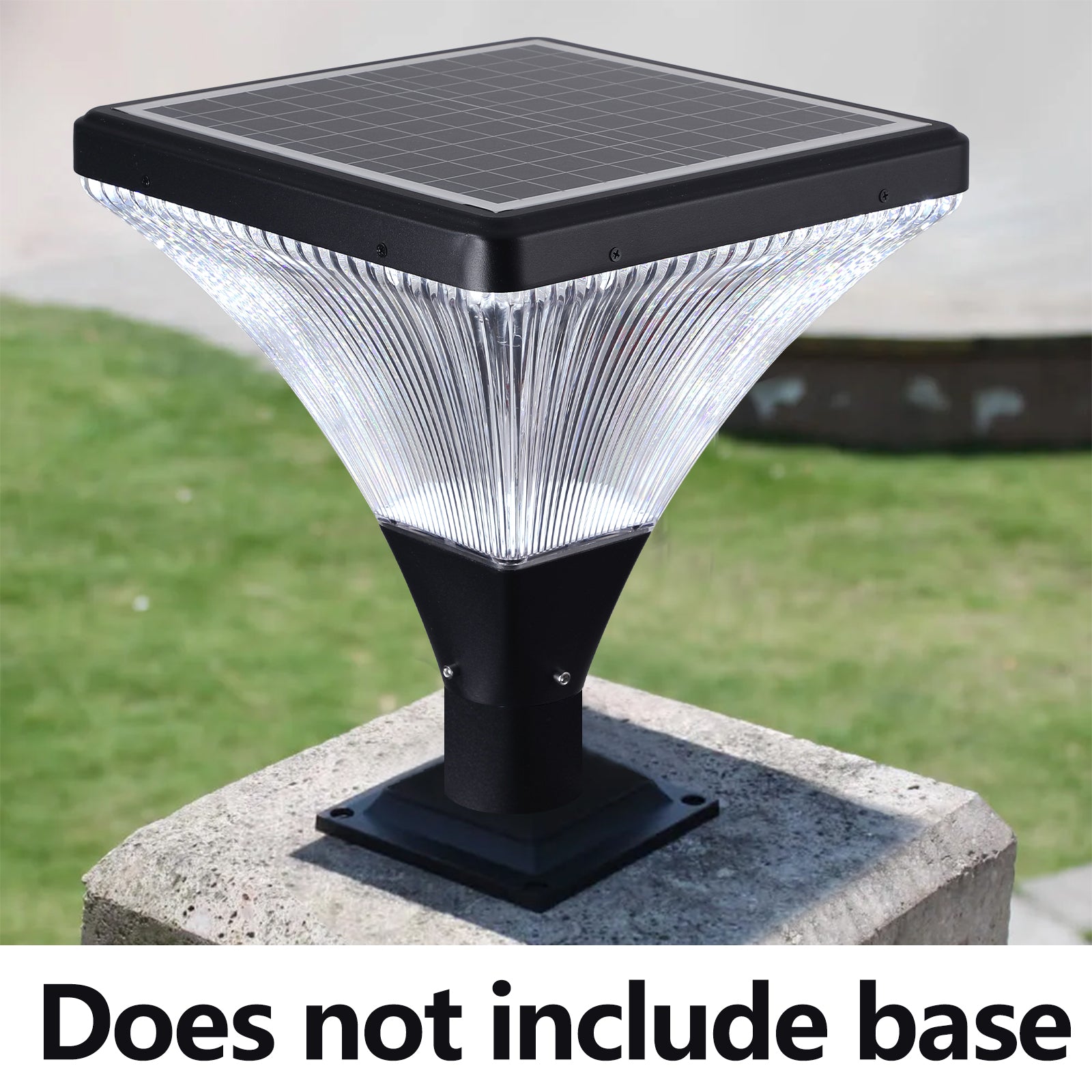 Solar Street Lamp Cap Black Pc Aluminium