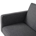 Futon Sofa Bed Convertible Sectional Sleeper Couch, Loveseat Bed With Tapered Legs For Living Room, Study, Dorm, Office Black Burlap 2 Seat