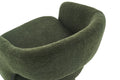 Swivel Accent Chair Armchair, Round Barrel Chair In Fabric For Living Room Bedroom,Green Teddy Green Foam Faux Fur