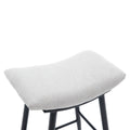 Bar Stools Set Of 2 Armless Counter Low Bar Stools Without Back Modern Linen Fabric Breakfast Stools With Metal Leg And Footrest,Beige Gray Pale Blue Beige Kitchen Foam Dry Clean Modern Bar Stools Foam Linen