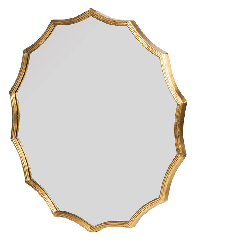 D40" Round Sunburst Wall Mirror with Gold Finish,