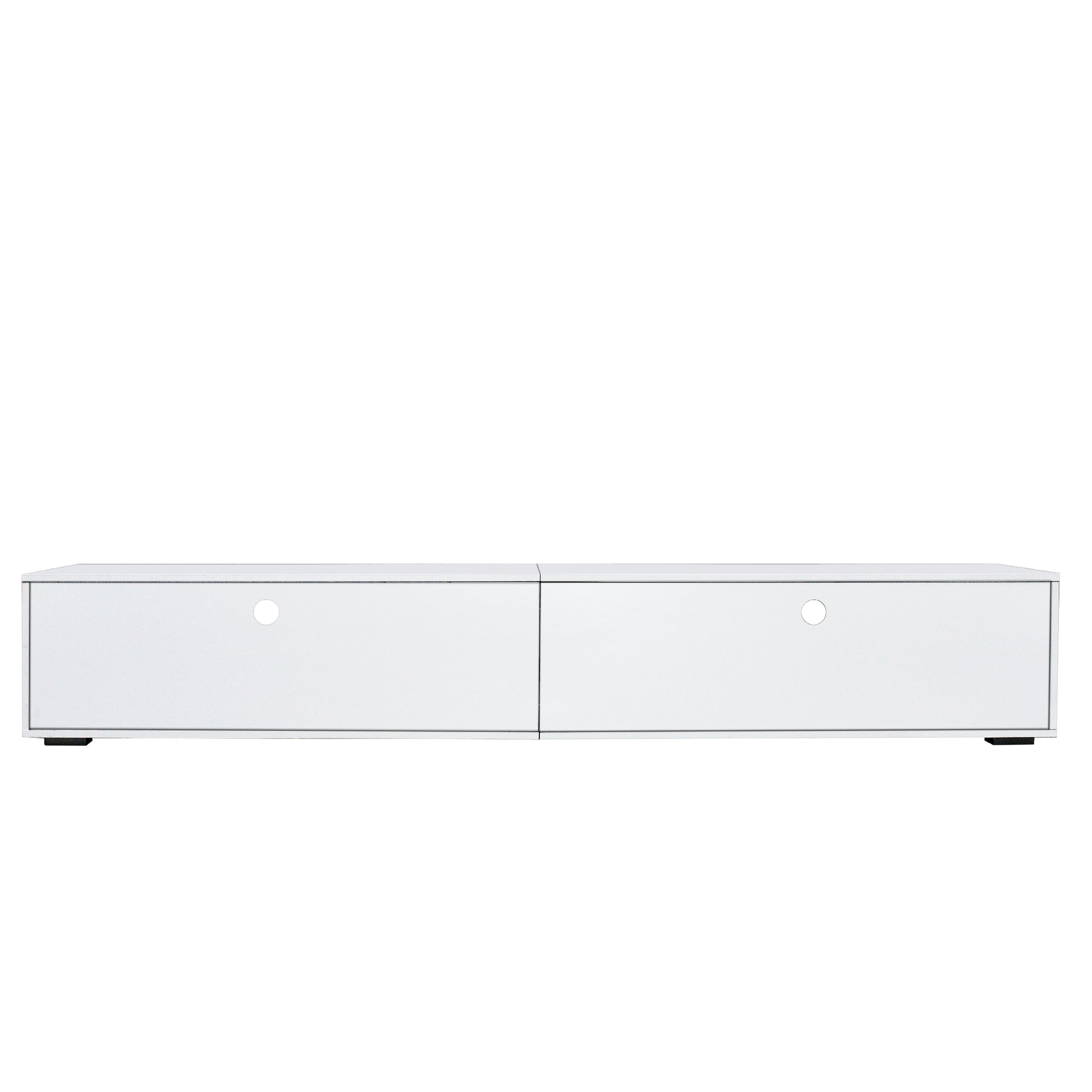 White Tv Stand For Living Room, Modern Entertainment Center Stand For Tv Up To 90 Inch, Large Led Tv Stand With 4 Storage Drawers, High Glossy Waterproof Tv Console, Tv Table Media Furniture White Particle Board