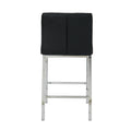 Modern Design High Counter Stool Electroplated Leg Kitchen Restaurant Black Pu Bar Chair Set Of 2 Black Foam