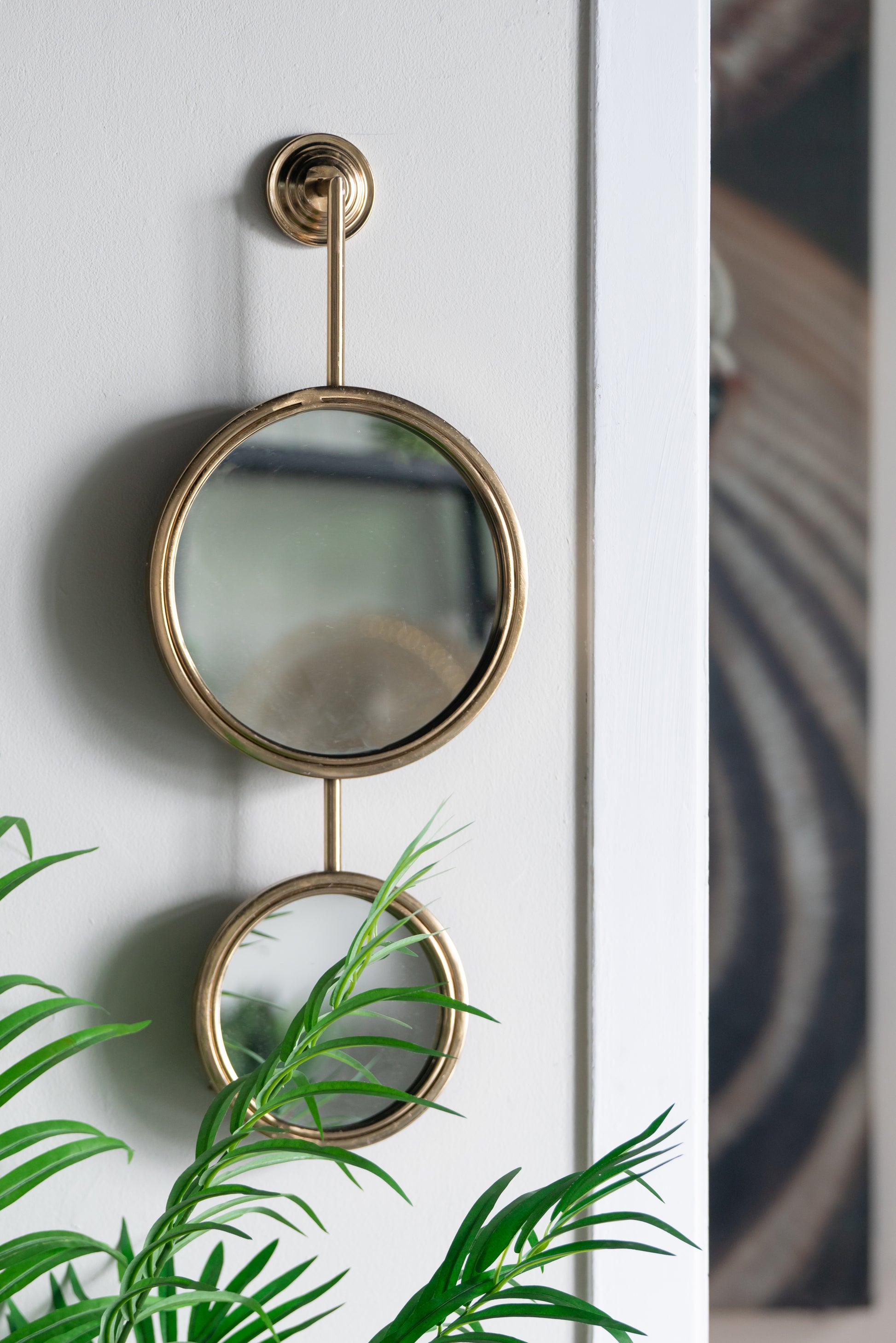 2 Circle Mirrors for Wall Decor, Unique