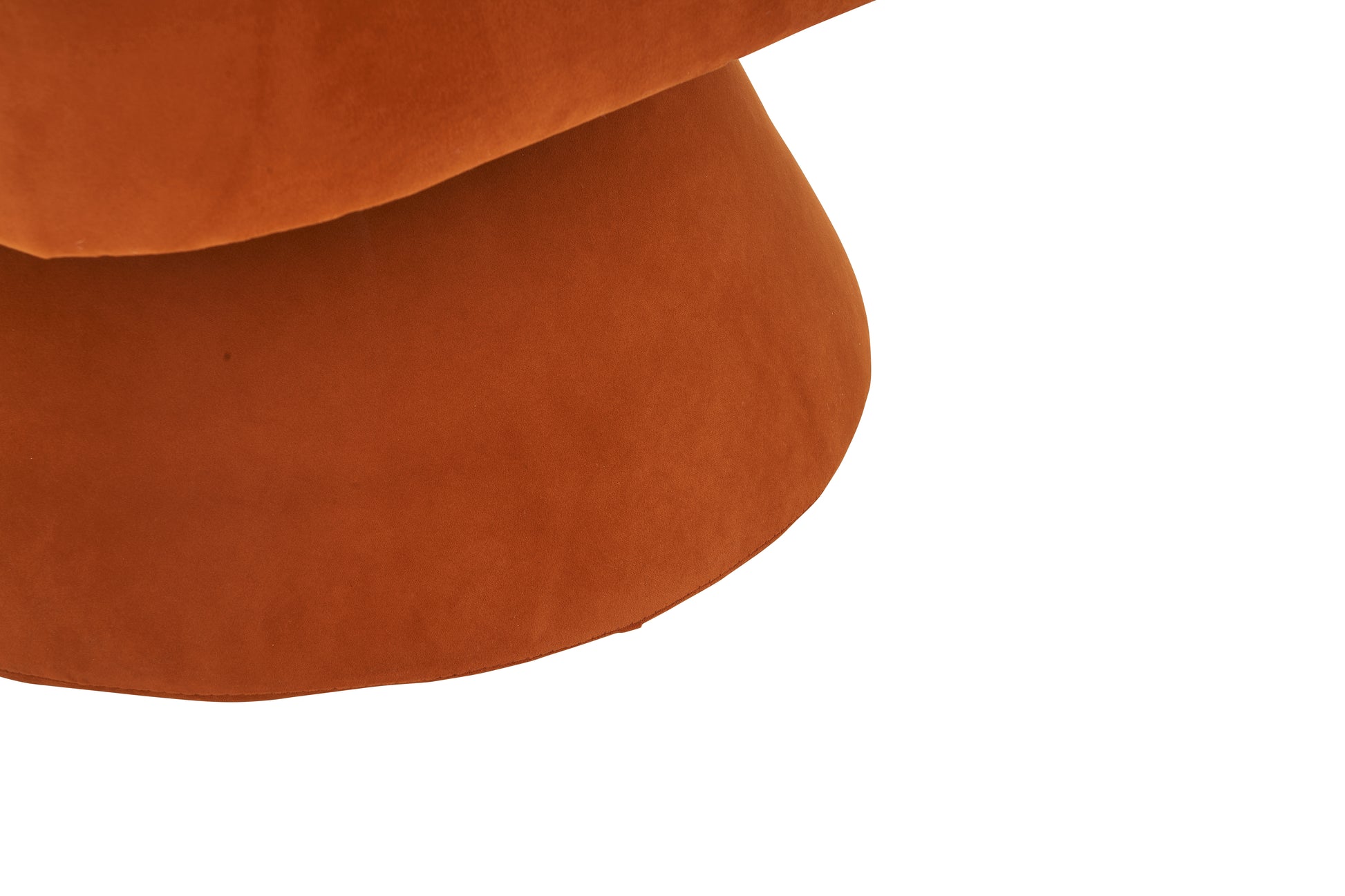 Swivel Accent Chair Armchair, Round Barrel Chair In Fabric For Living Room Bedroom,Orange Velvet Orange Velvet