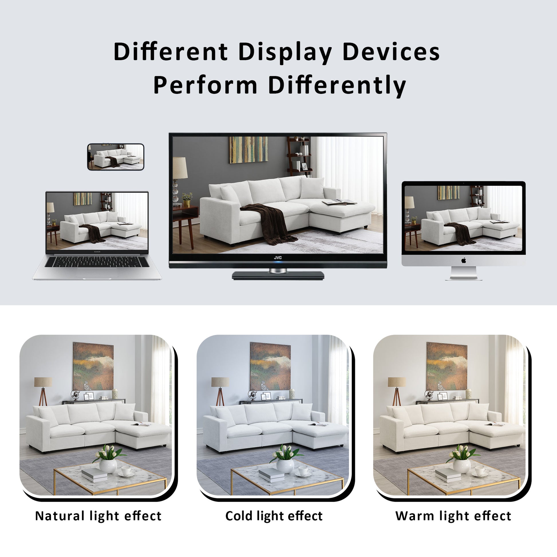 100.4*64.6" Modern Sectional Sofa,L Shaped Couch Set With 2 Free Pillows,4 Seat Polyester Fabric Couch Set With Convertible Ottoman For Living Room, Apartment, Office,4 Colors White Polyester 3 Seat