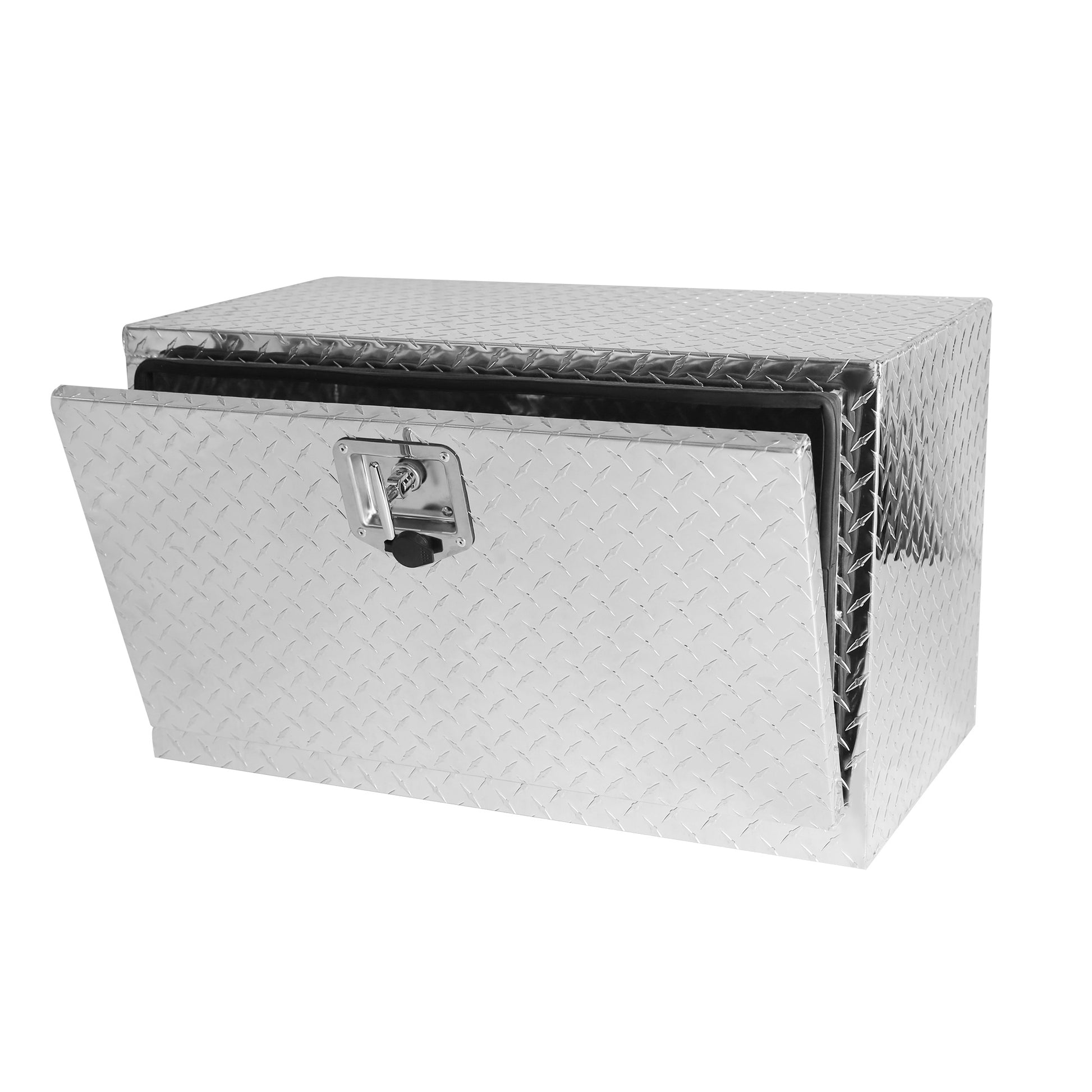 30 Inch Aluminum Stripes Plated Tool Box Pick Up Truck silver-aluminum
