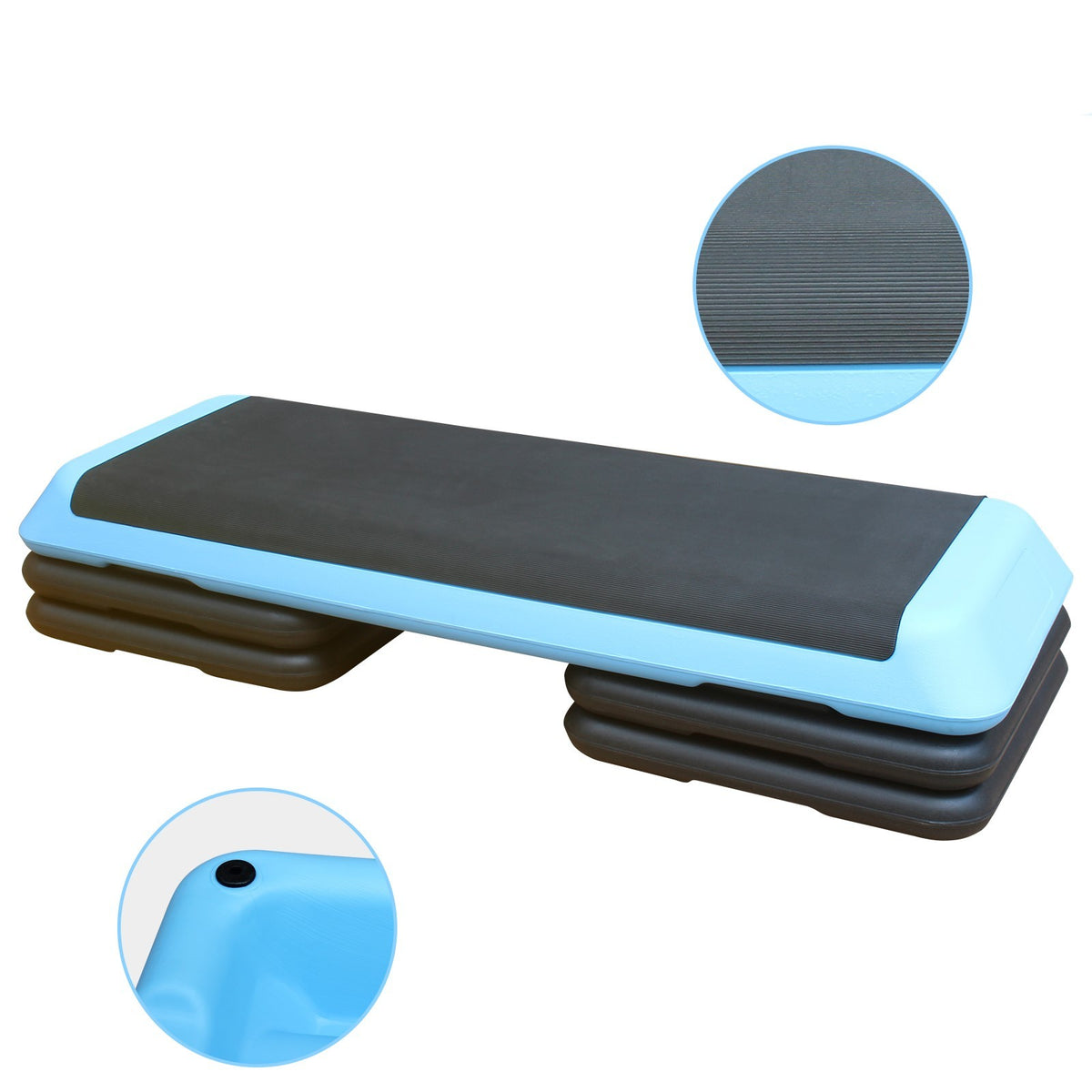 aerobic step platform adjustable with 4 risers for... Adjustable Aerobic Stepper Workout Step With 4 Risers Fitness & Exerci