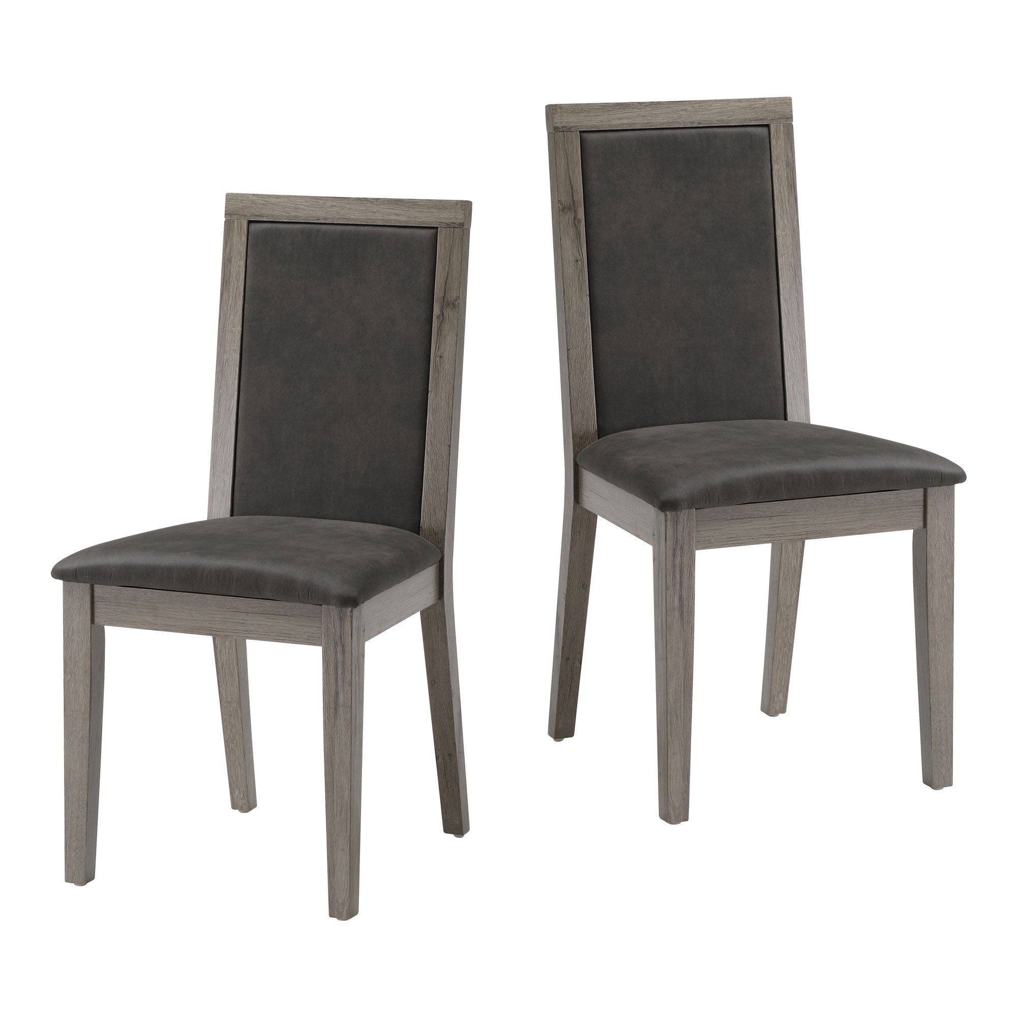 Dining Chairs Set of 2 Wood Dining Room Chair with MDF dark gray-foam-wood
