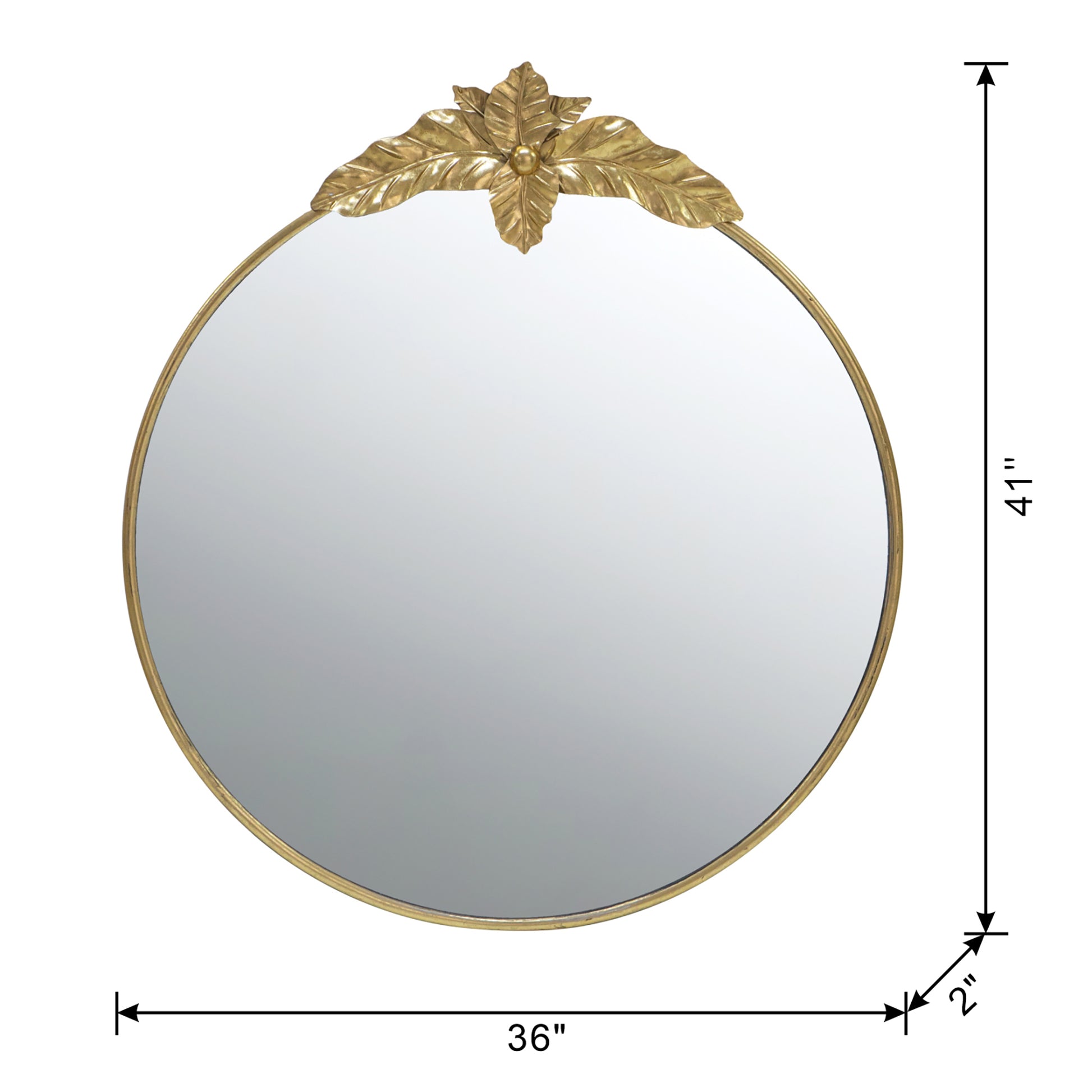 36" X 41" Large Round Wall Mirror With Gold Metal Frame, Circle Accent Mirror For Living Room Bedroom Entryway Gold Iron