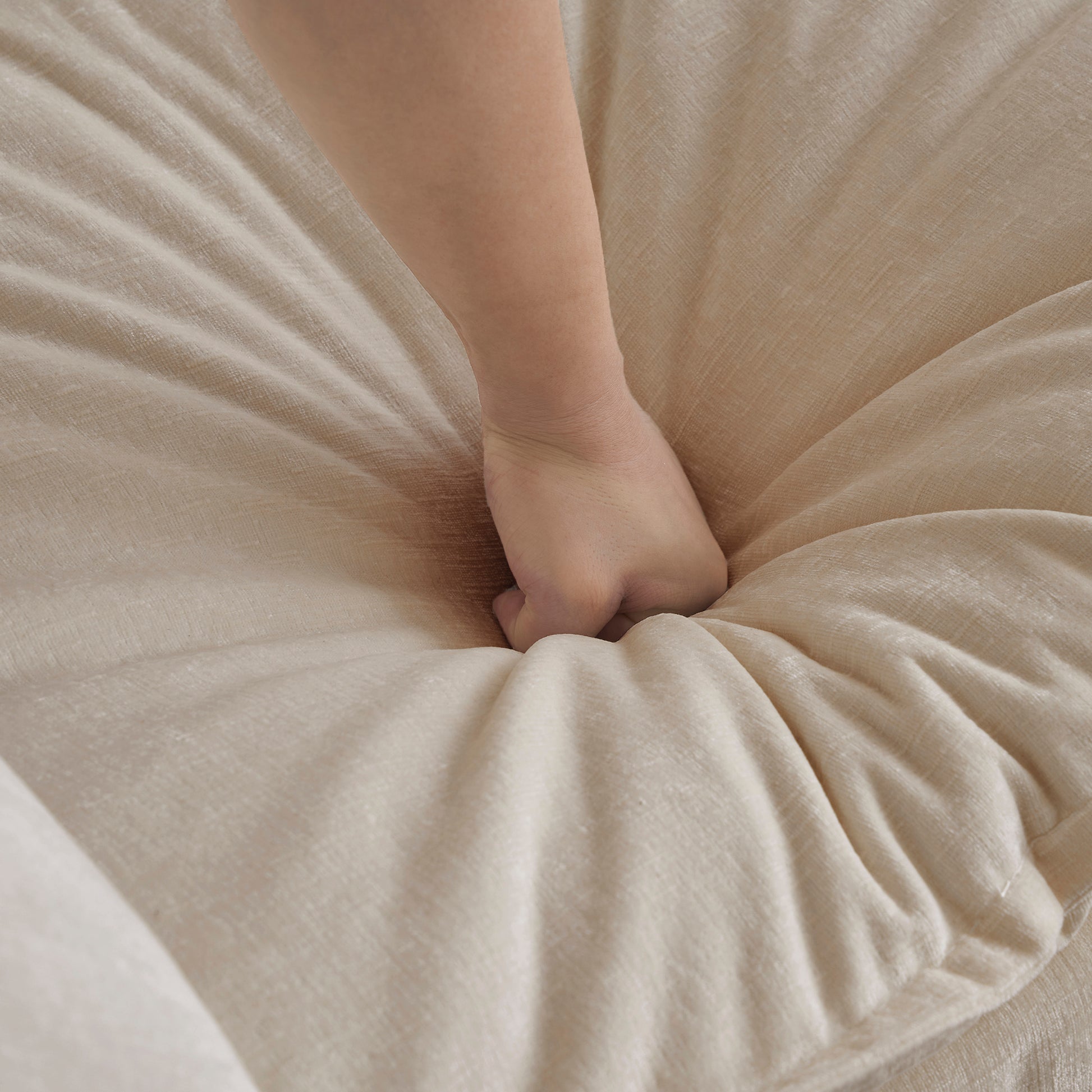 U Shaped Sectional Sofa W Reversible Footrest, 5 Seater Convertible Corner Couch With 2 Ottomans ,Modern Minimalist Soft Sofa & Couch For Living Roombeige Chenille Beige Chenille 3 Seat