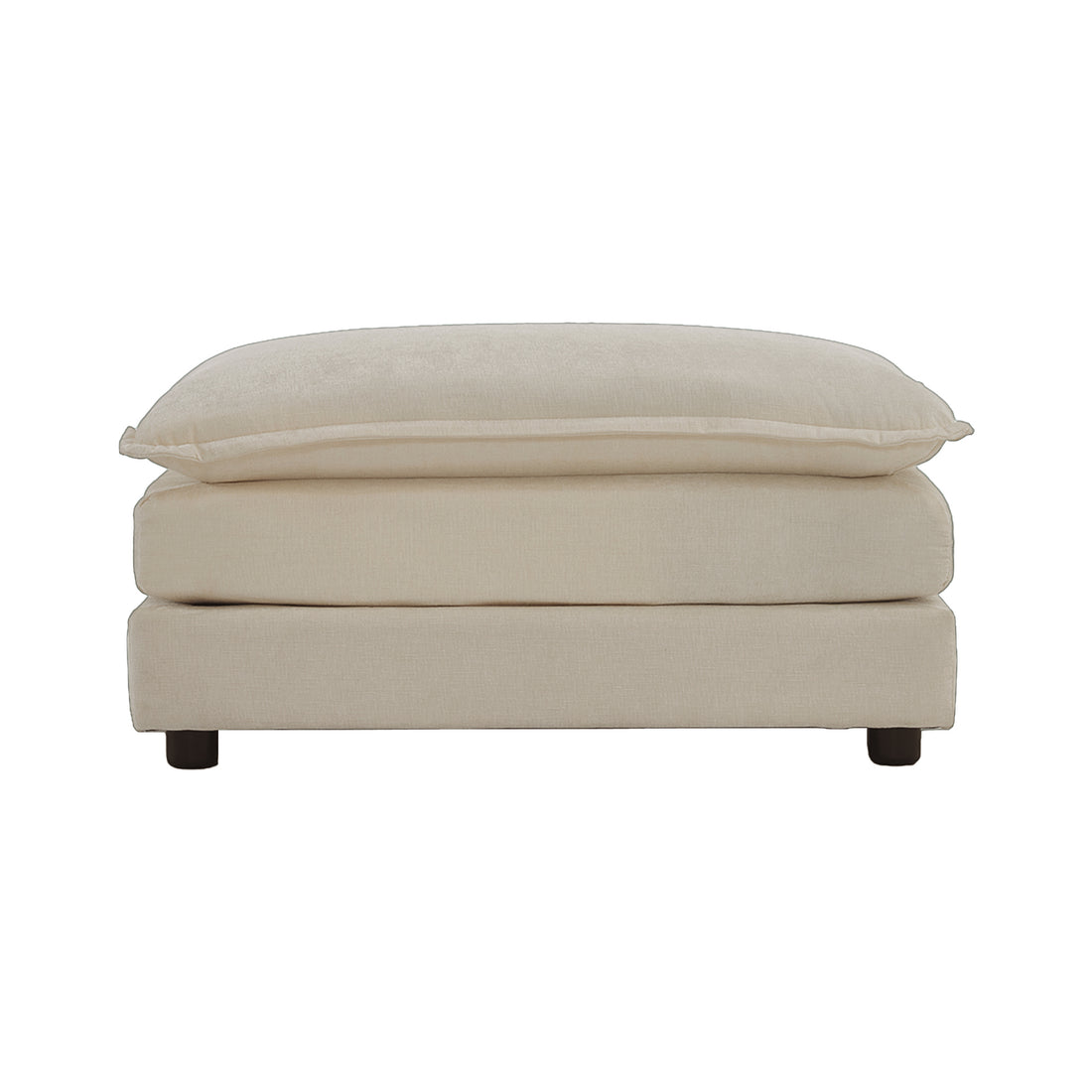 Chenille Fabric Ottomans Footrest To Combine With 2 Seater Sofa, 3 Seater Sofa And 4 Seater Sofa, Beige Beige Chenille 1 Seat