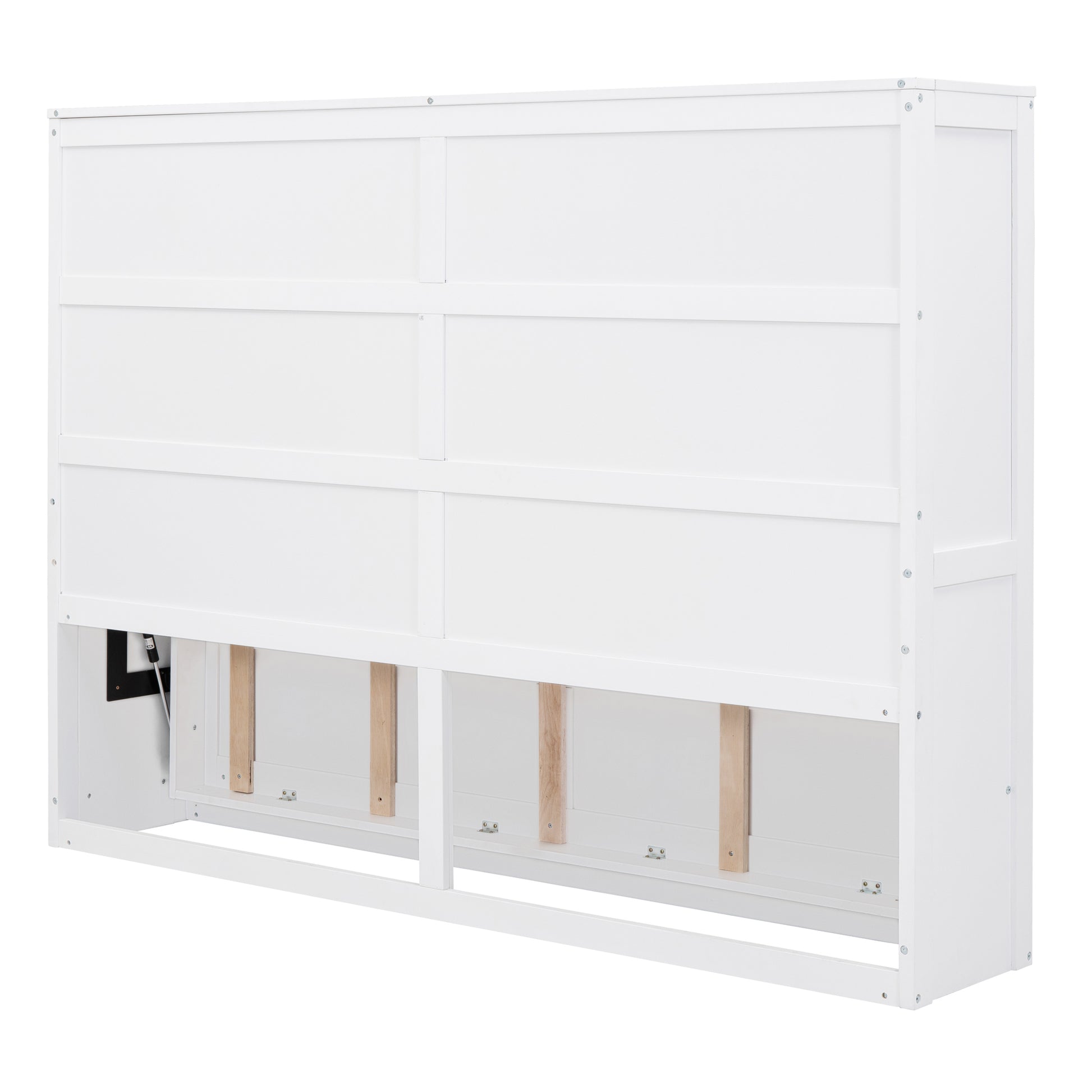 Full Size Murphy Bed Wall Bed,White Full White Plywood