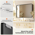 Bathroom Mirror Vanity Mirror For Wall,Aluminum Alloy Framed Wall Mirror Farmhouse,36