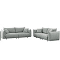 3 Seater 2 Seater Combination Sofa Modern Couch For Living Room Sofa,Solid Wood Frame And Stable Metal Legs, 4 Pillows, Sofa Furniture For Apartment Grey Polyester Wood Primary Living Space Pine