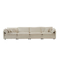 Free Combination Modular Sofa Free,4 Seater Sofa Comfy Chenille Fabric,Sectional Sofa Couch,Beige Chenille Beige Chenille 4 Seat