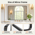 Bathroom Mirror Vanity Mirror For Wall,Aluminum Alloy Framed Wall Mirror Farmhouse,40