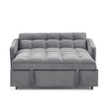 Loveseats Sofa Bed With Pull Out Bed,Adjsutable Back And Two Arm Pocket,Typec And Usb Charging With Copper Nail,Grey 47