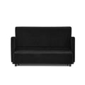 Loveseats Sofa Bed With Pull Out Bed,Adjsutable Back And Two Arm Pocket,Typec And Usb Charging With Copper Nail,Black 47