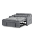 Loveseats Sofa Bed With Pull Out Bed,Adjsutable Back And Two Arm Pocket,Typec And Usb Charging With Copper Nail,Grey 47