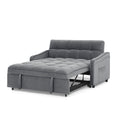 Loveseats Sofa Bed With Pull Out Bed,Adjsutable Back And Two Arm Pocket,Typec And Usb Charging With Copper Nail,Grey 47