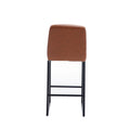 Low Bar Stools Set Of 2 Bar Chairs For Living Room Party Room Kitchen,Upholstered Pu Kitchen Breakfast Bar Stools With Footrest,Brown Brown Pu Kitchen Foam Dry Clean Modern Bar Stools Foam Pu Leather