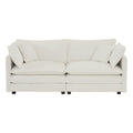 3 Piece Sofa Set Oversized Sofa Comfy Sofa Couch, 2 Pieces Of 2 Seater And 1 Piece Of 3 Seater Sofa For Living Room, Deep Seat Sofa White Chenille White Chenille 7 Seat