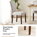 Modern Armless Dining Chairs With Upholstered Fabric,Gray,2P Gray Wood
