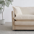 Chenille Fabric Ottomans Footrest To Combine With 2 Seater Sofa, 3 Seater Sofa And 4 Seater Sofa, Beige Beige Chenille 1 Seat