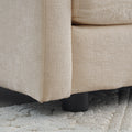 Chenille Fabric Ottomans Footrest To Combine With 2 Seater Sofa, 3 Seater Sofa And 4 Seater Sofa, Beige Beige Chenille 1 Seat