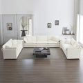 3 Piece Sofa Set Oversized Sofa Comfy Sofa Couch, 2 Pieces Of 2 Seater And 1 Piece Of 3 Seater Sofa For Living Room, Deep Seat Sofa White Chenille White Chenille 7 Seat