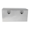 36 inch Heavy Duty Black Aluminum Tread Tool Box Truck silver-aluminum