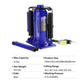 Pneumatic Air Hydraulic Bottle Jack With Manual Hand Pump 12 Ton Heavy Duty Auto Truck Travel Trailer Repair Lift Blue Blue Steel