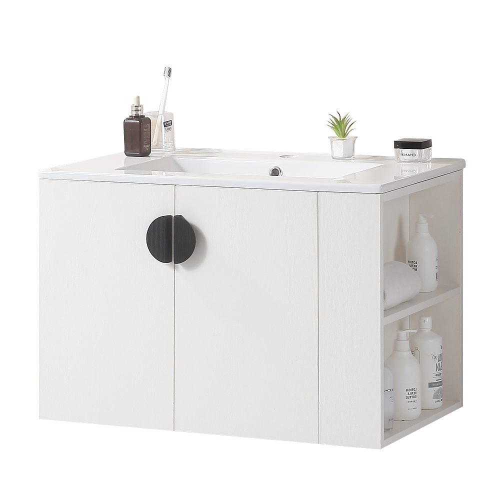 30" Bathroom Vanity with Sink,with two Doors Cabinet white-solid wood