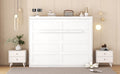 Full Size Murphy Bed Wall Bed,White Full White Plywood